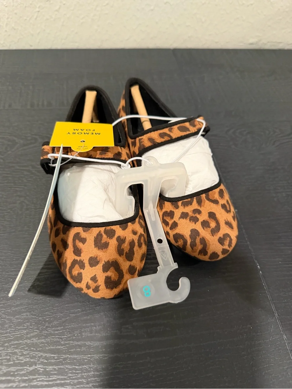 Cat & Jack Leopard Print Toddler size 8 Mary Janes - Brown & Black